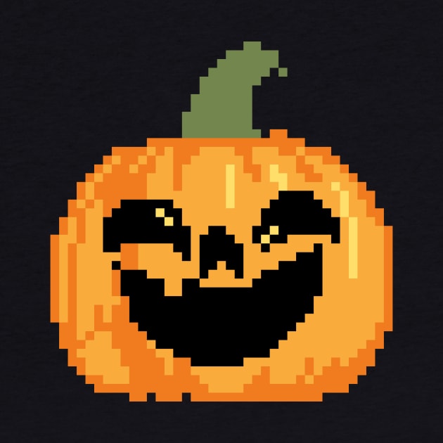 Scary Pumpkin Pixel Art by Pian45